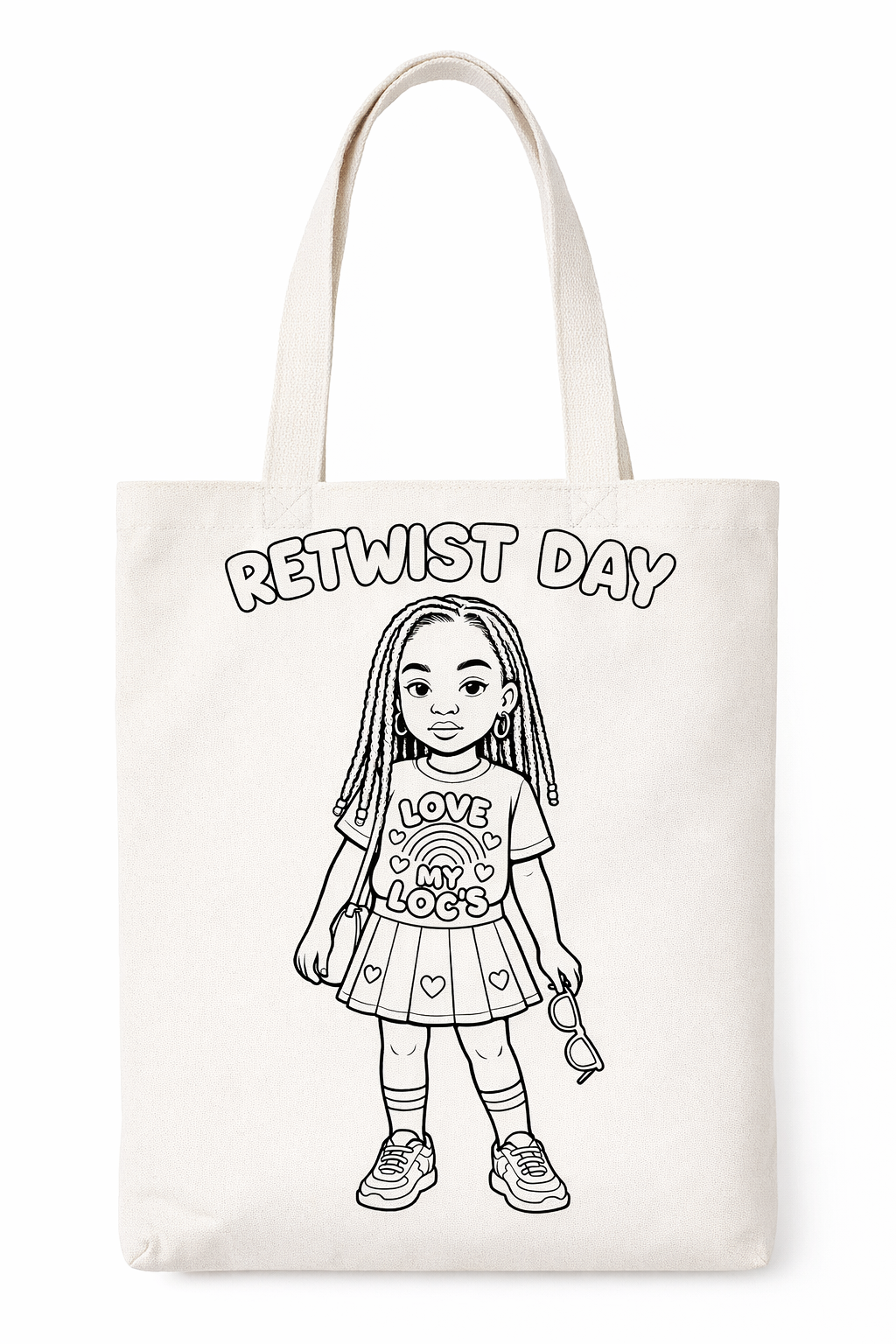 Retwist Day Kids Canvas Hair Bag